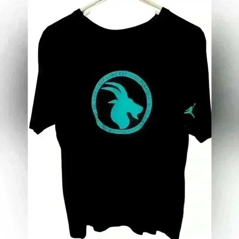 Nike Air Jordan Goat Basketball‎ T Shirt- Size Large Carolina Blue